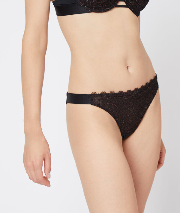 Tanga aus Spitze mit Metallic-Fasern Tanga aus Spitze mit Metallic-Fasern