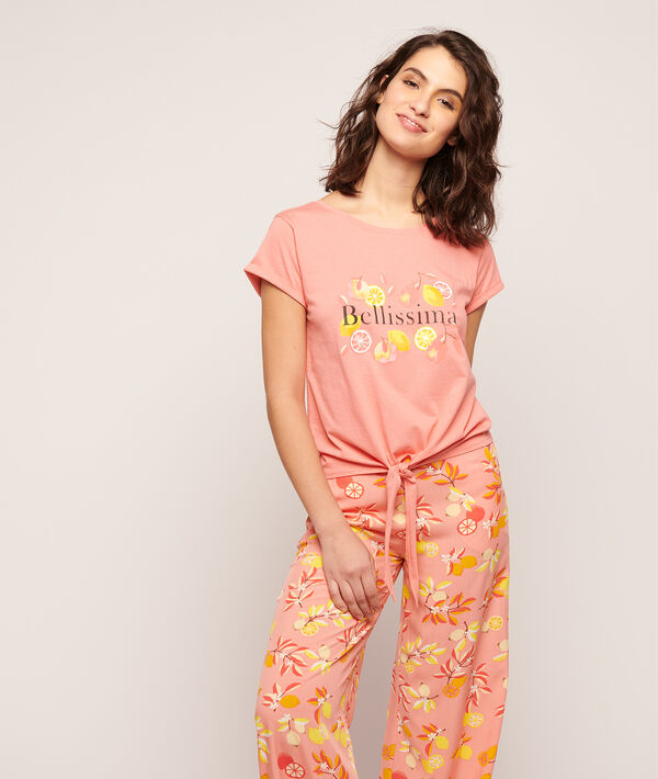 T-Shirt zum Binden mit Print „Bellissima“ T-Shirt zum Binden mit Print „Bellissima“;${refinementColor}