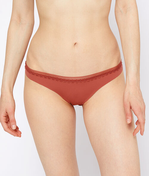 Tanga aus material-mix henna.