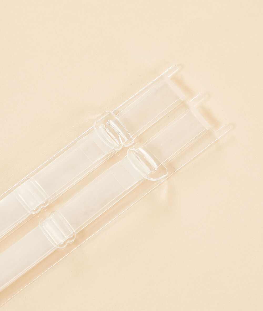 Transparent bra straps weiß.