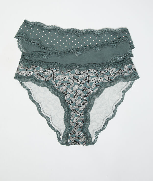 3er-Set Pantys aus Baumwolle 3er-Set Pantys aus Baumwolle;${refinementColor}