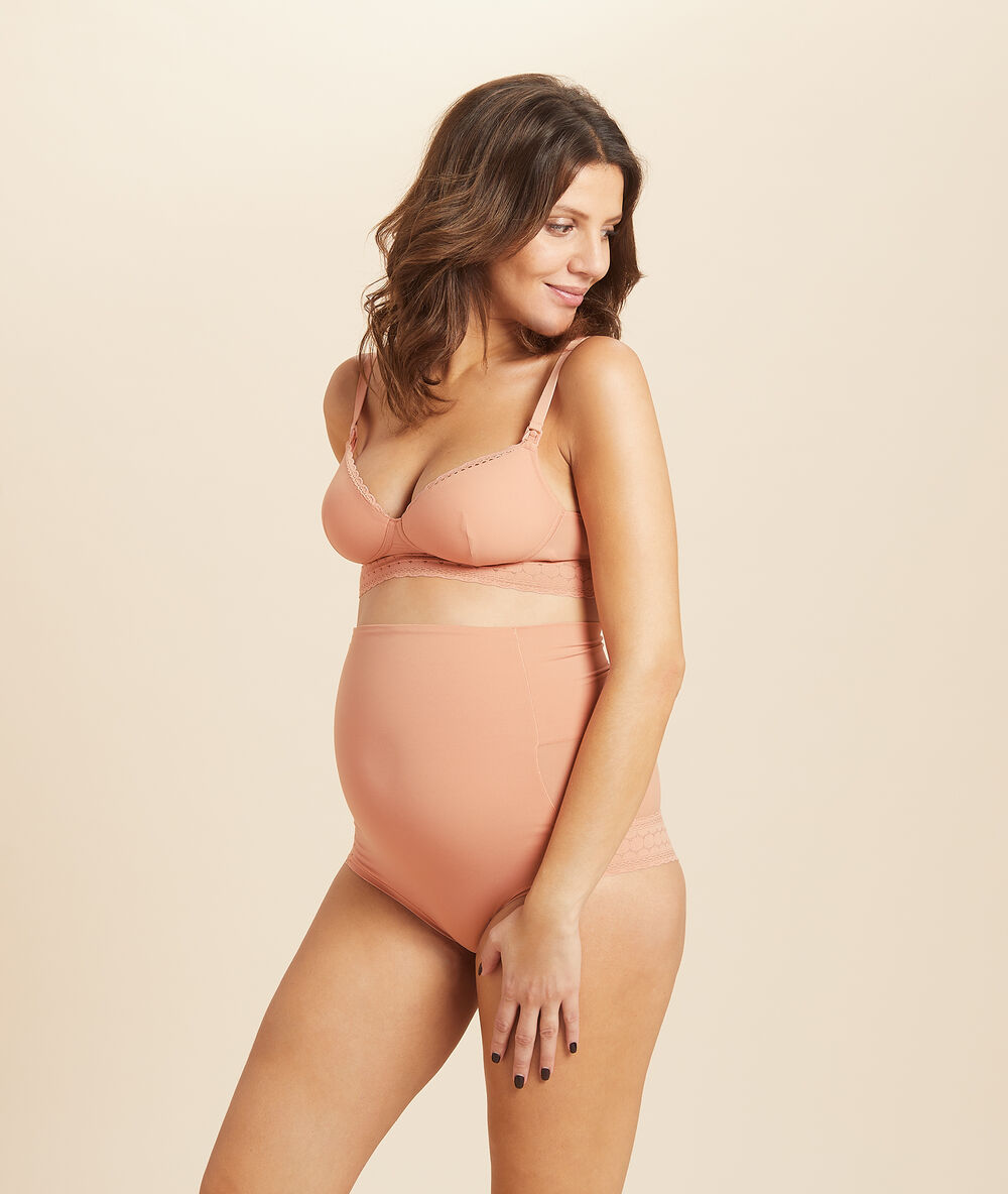 Soutien-gorge coques fines, clips d'allaitement blush.