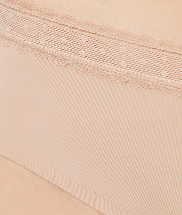 Shorty aus mikrofaser beige.