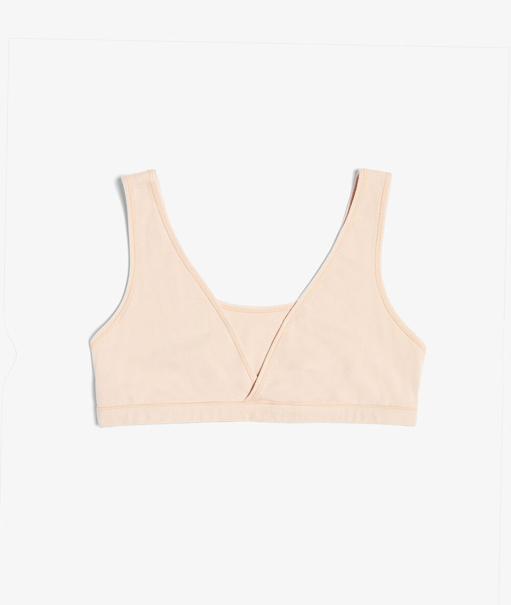 Wende-bustier aus dehnbarer bio-baumwolle linen.