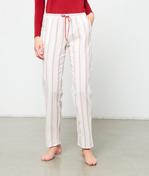 Pantalon ray&eacute; rouge.