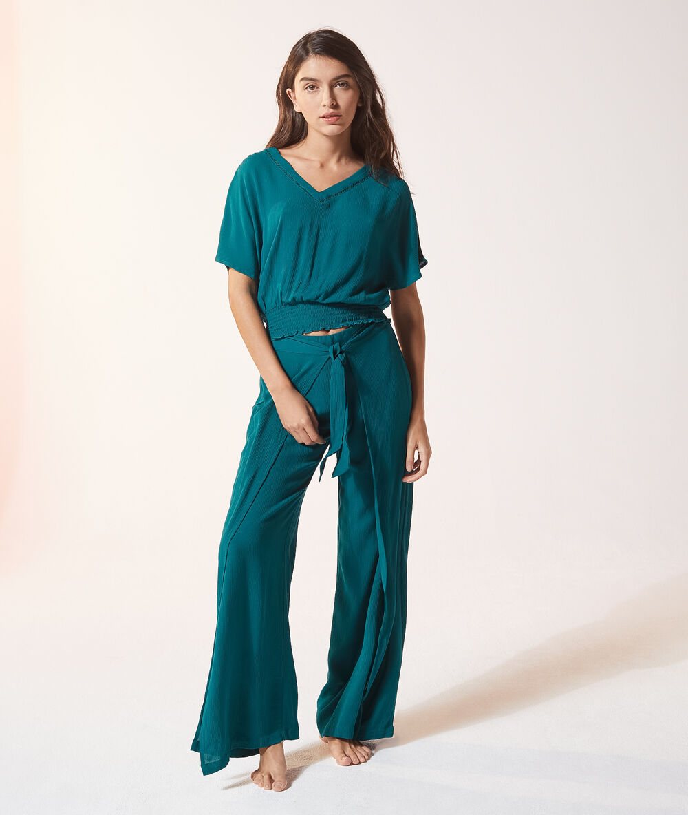 Pyjamahose grün.