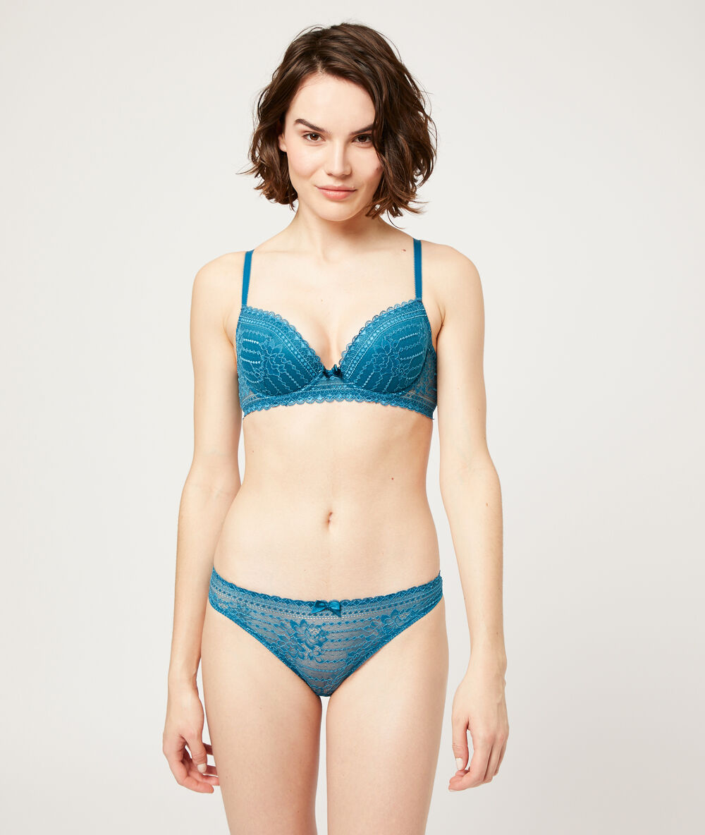 Panty aus spitze entenblau.
