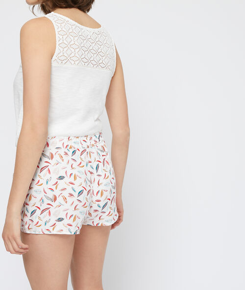 Shorts mit Feder-Print Shorts mit Feder-Print