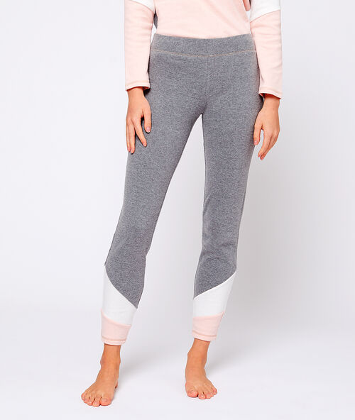 Homewear-hose mit grafischen &auml;ndern grau.