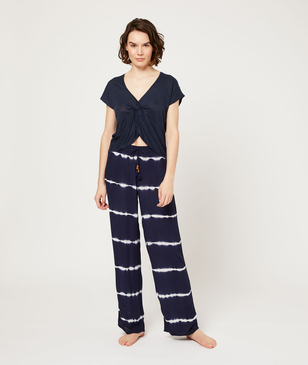 Top mit kurzen ärmeln marineblau.