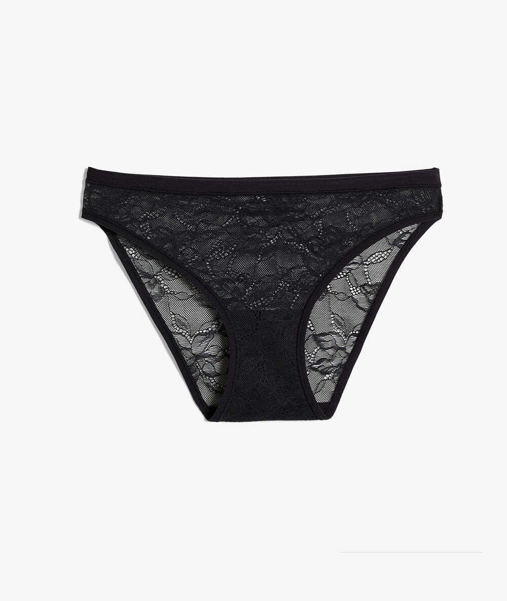 Slip aus spitze schwarz.