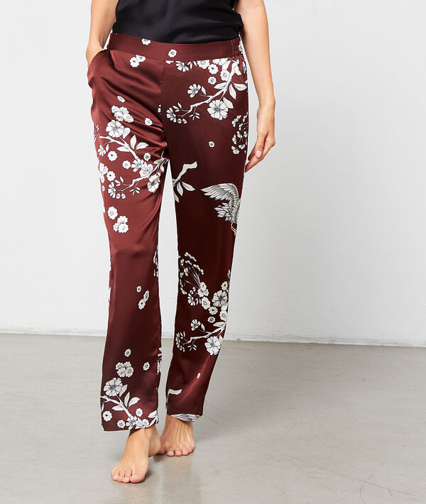 Seidig schimmernde Hose mit Print Seidig schimmernde Hose mit Print