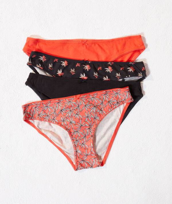 Set mit 4 Pantys mit Print Set mit 4 Pantys mit Print;${refinementColor}