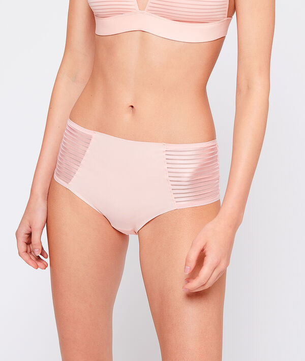 Panty aus Mikrofaser mit Tülleinsätzen Panty aus Mikrofaser mit Tülleinsätzen;${refinementColor}