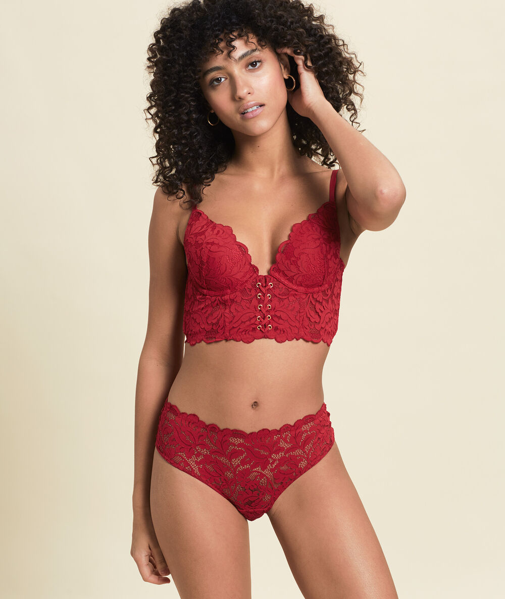 Soutien-gorge n°2 - bustier push-up rouge.