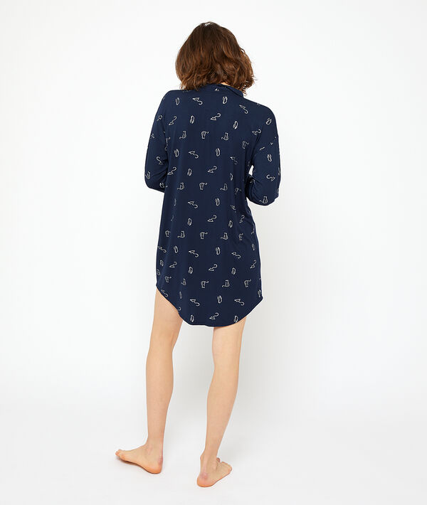 Chemise de nuit imprimé chats Chemise de nuit imprimé chats;${refinementColor}
