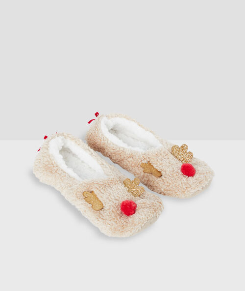 Chaussettes rennes ecru.