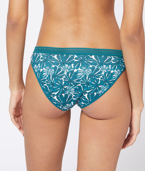 3er-set pantys aus baumwolle blau.