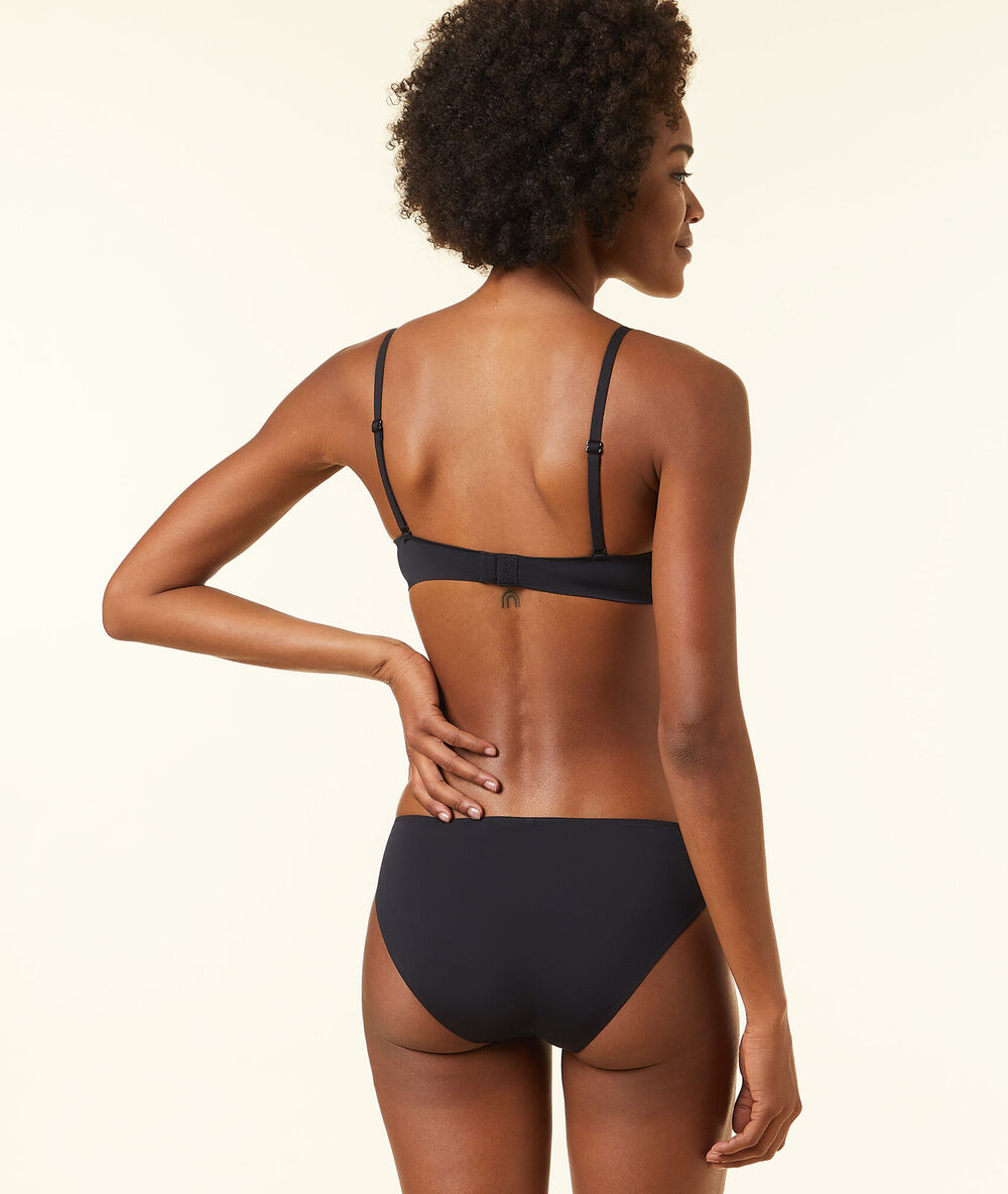 Mikrofaser slip noir.