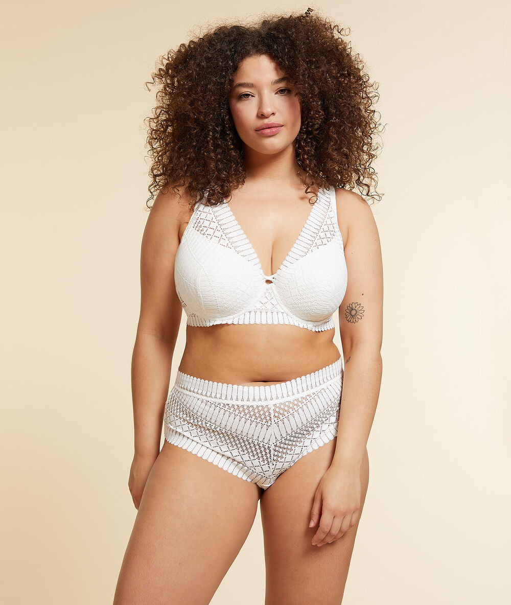 Soutien-gorge n°6 - triangle coques fines ecru.