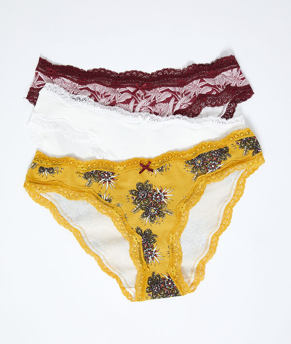 3er-Set Pantys aus Baumwolle 3er-Set Pantys aus Baumwolle;${refinementColor}