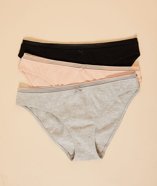 3er-Set Pantys, gerippt 3er-Set Pantys, gerippt;${refinementColor}