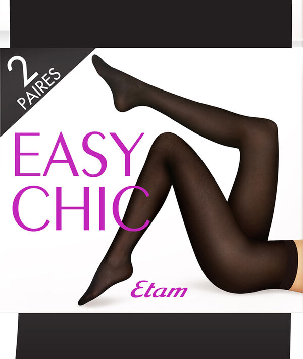 Pack de 2 collants opaques, 60D Pack de 2 collants opaques, 60D;${refinementColor}