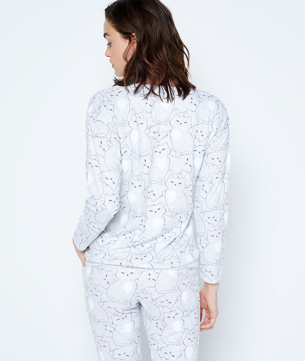 Sweat-Shirt mit Katzen-Print Sweat-Shirt mit Katzen-Print