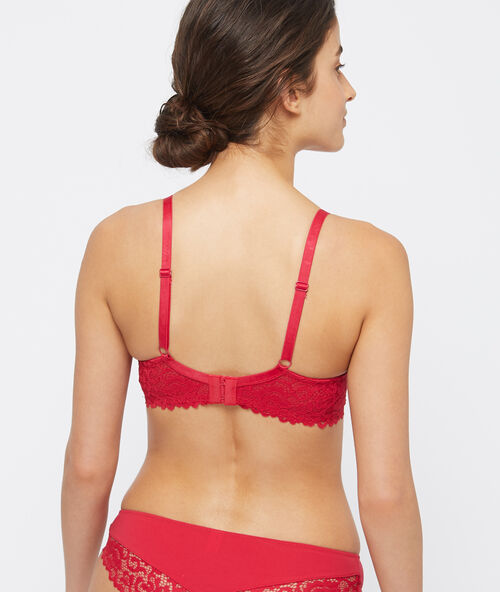 Soutien-gorge n°5 - ampliforme naturel en dentelle grenadine.