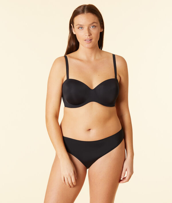 Bandeau aus Mikrofaser, Körbchen, abnehmbare Träger Bandeau aus Mikrofaser, Körbchen, abnehmbare Träger