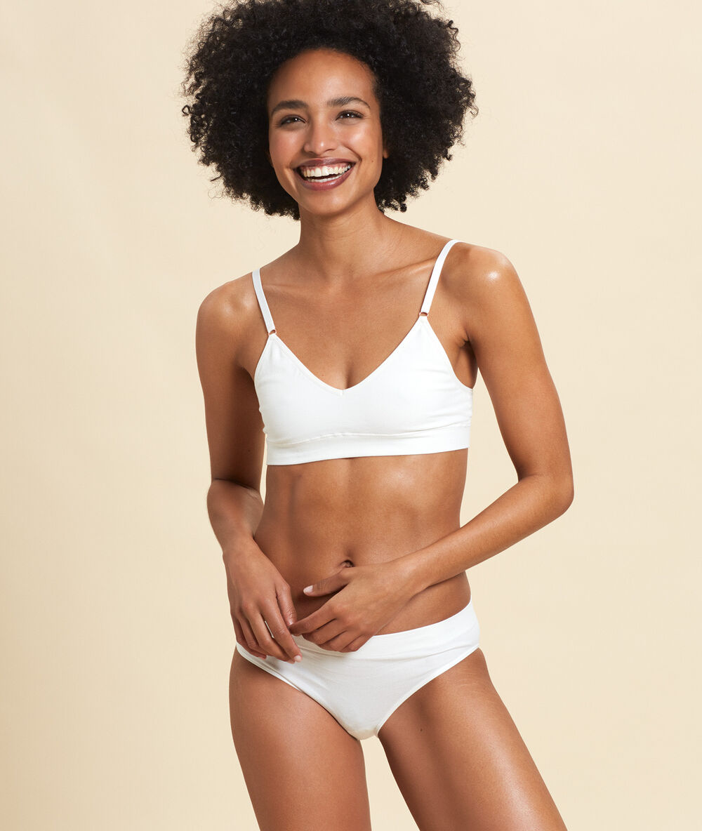 Culotte confort optimal en coton ecru.