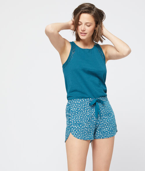 Shorts mit Blätter-Print Shorts mit Blätter-Print
