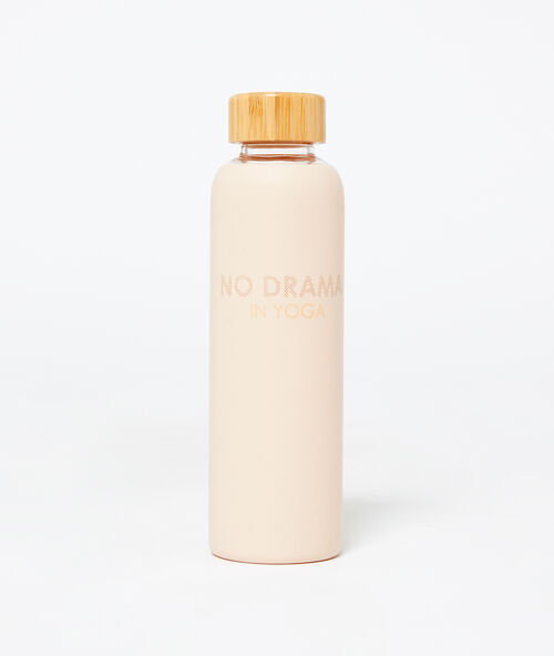 Trinkflasche „no drama in yoga!“ rosa.