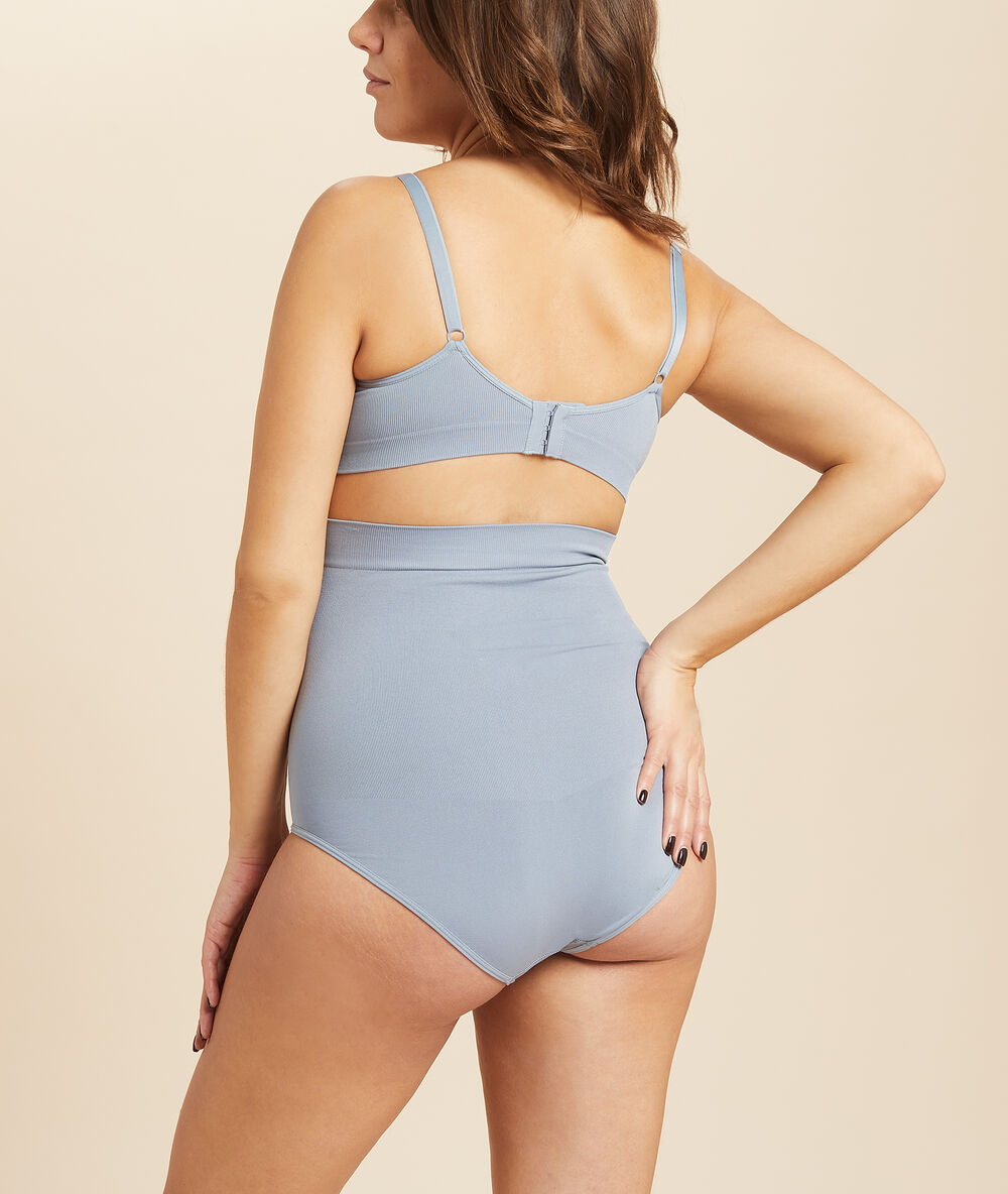 Culotte taille haute seamless bleu.