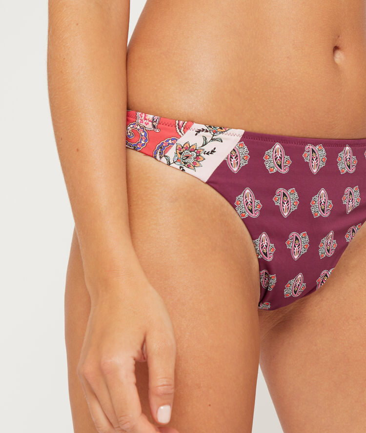 Bas de bikini simple multicolore.