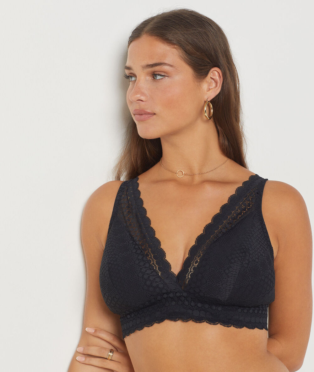 Soutien-gorge n°8 - triangle sans armatures noir.