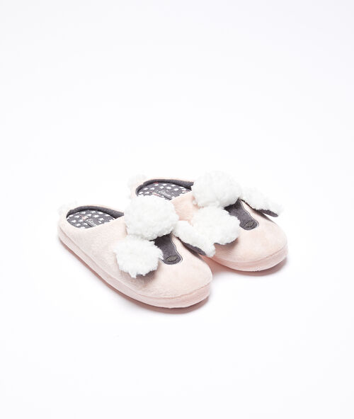 Pudel-pantoffeln rosa.