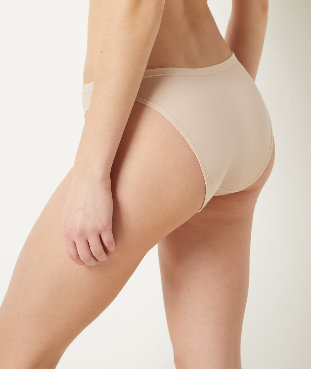 Panty „high legs" aus dehnbarer bio-baumwolle linen.