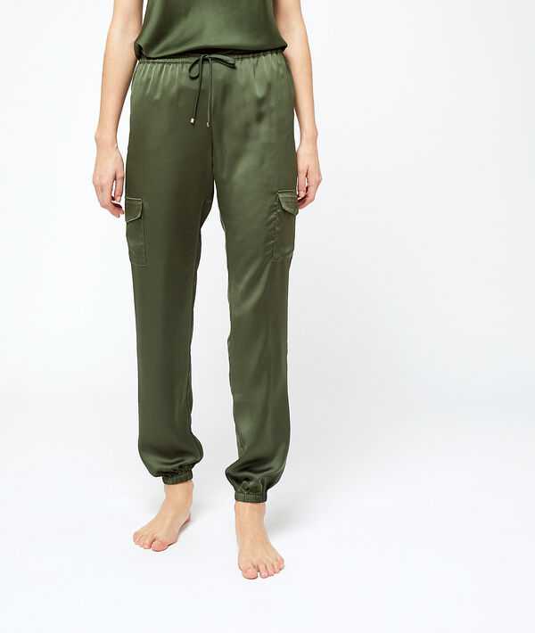 Pantalon satiné coupe battle Pantalon satiné coupe battle;${refinementColor}