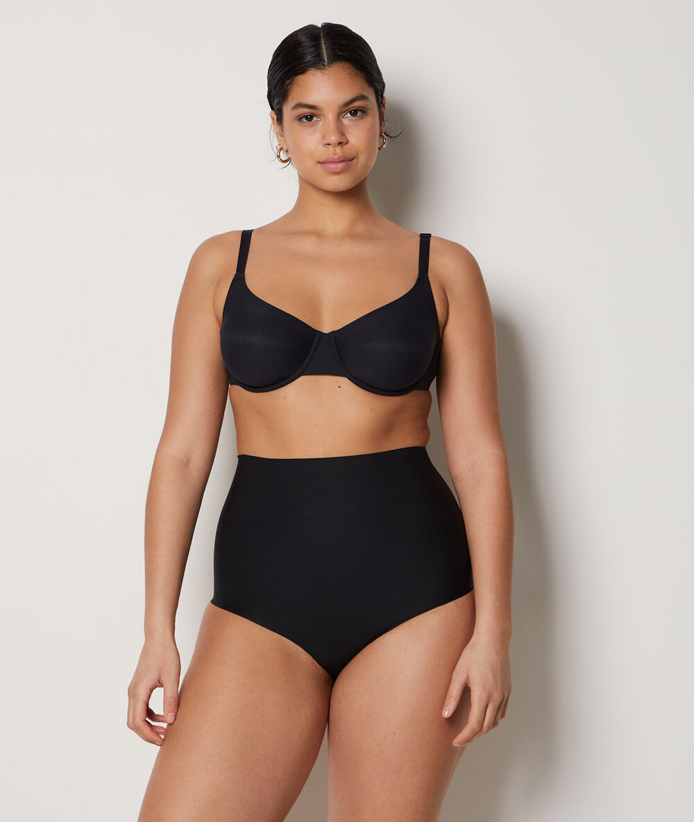 Panty mit hoher taille – starker halt schwarz.