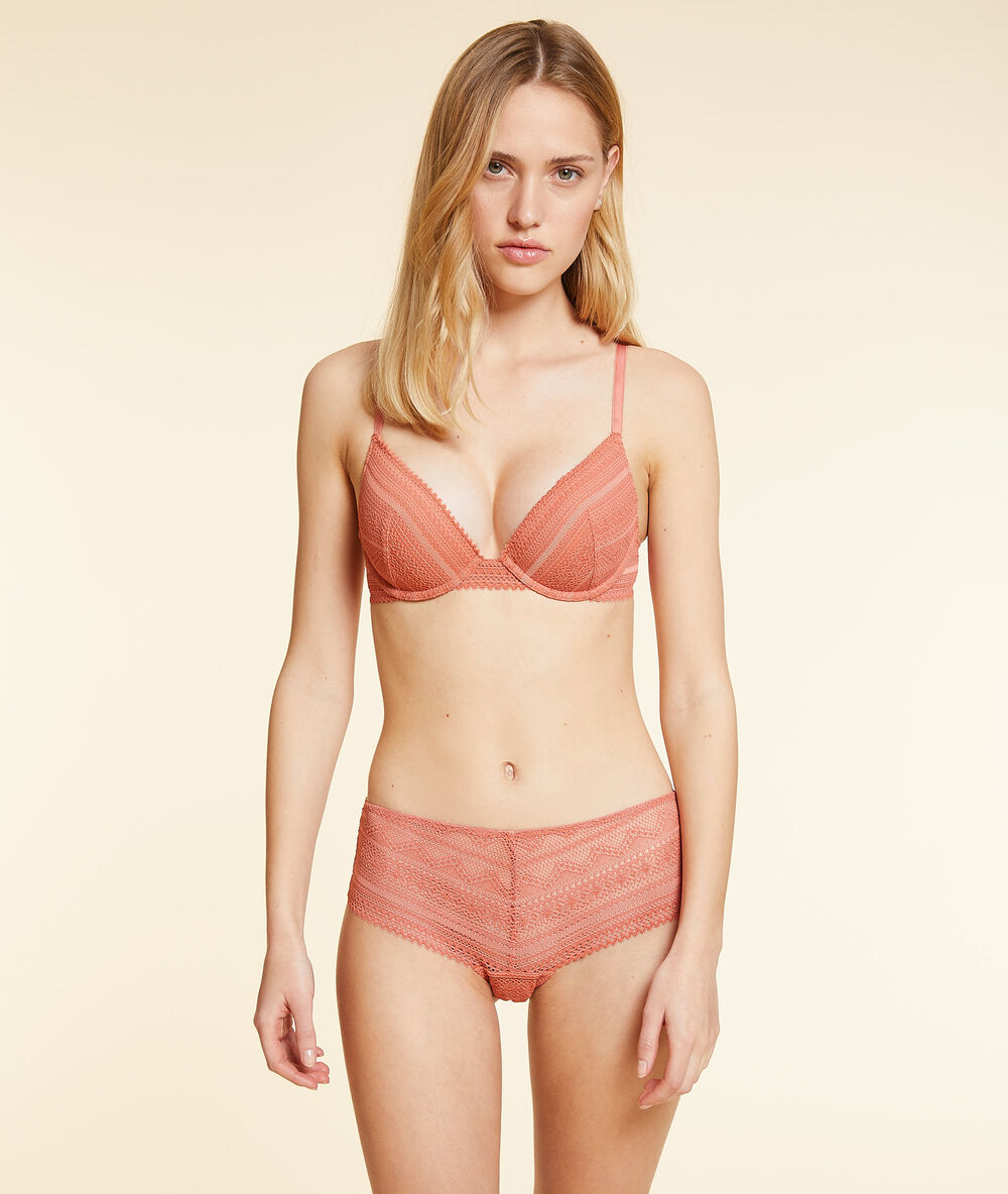 Soutien-gorge n°2 - push-up plongeant peche.