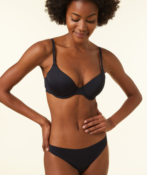 Soutien-gorge n&deg;5 - coques fines, bonnets a b et c noir.