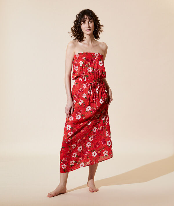 Langes Kleid mit floralem Print Langes Kleid mit floralem Print;${refinementColor}