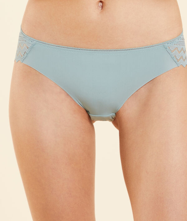 Panty aus Mikrofaser und Spitze Panty aus Mikrofaser und Spitze;${refinementColor}
