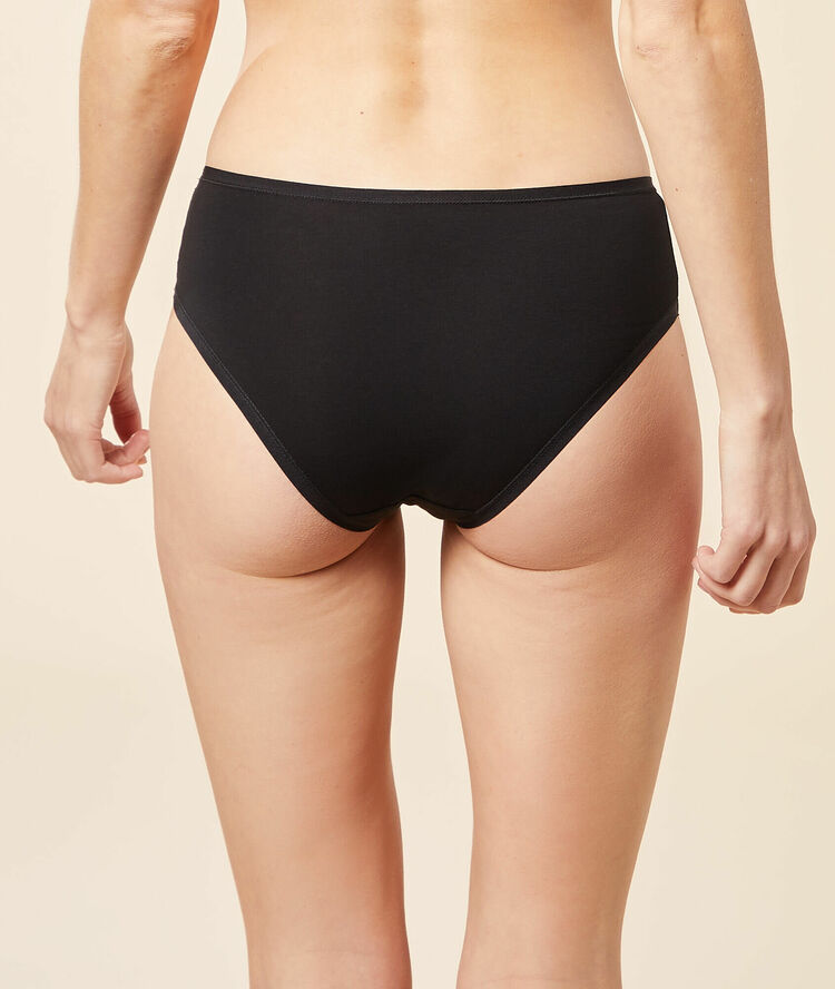 Lot de 3 shortys en coton blanc / noir / gris.