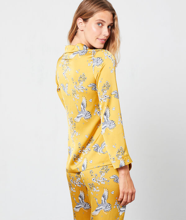 Chemise de pyjama imprimé oiseaux Chemise de pyjama imprimé oiseaux