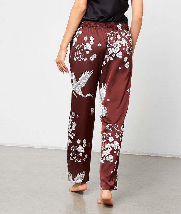 Seidig schimmernde Hose mit Print Seidig schimmernde Hose mit Print