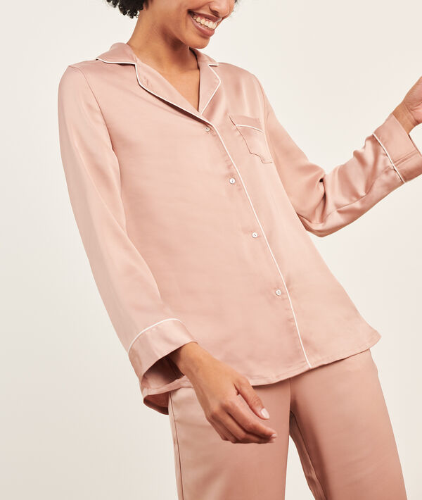 Chemise pyjama d'homme satinée Chemise pyjama d'homme satinée;${refinementColor}