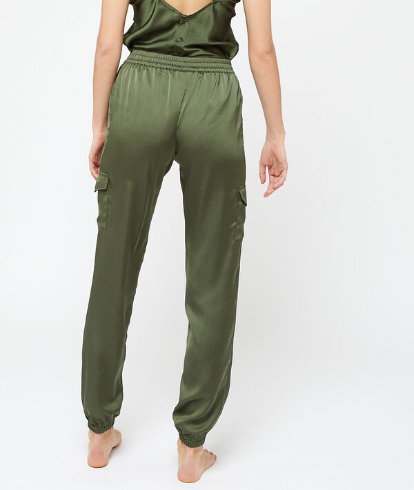 Pantalon satiné coupe battle Pantalon satiné coupe battle;${refinementColor}