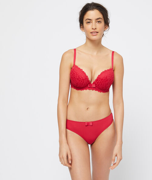 Soutien-gorge n°5 - ampliforme naturel en dentelle grenadine.